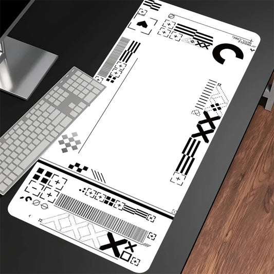 White Mouse Pads Printstream Gaming Mousepads Large Mousepad Gamer Rubber Mat Rubber Deskpad Company Long Desk Mats XXL For Csgo